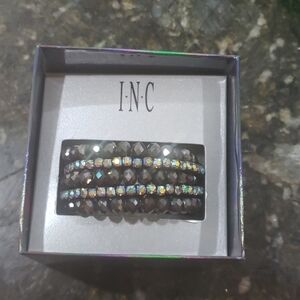 INC Coiled Beaded Rhinestone Bracelet